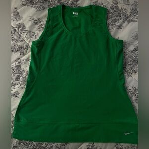 Green Nike Dri-Fit tank top